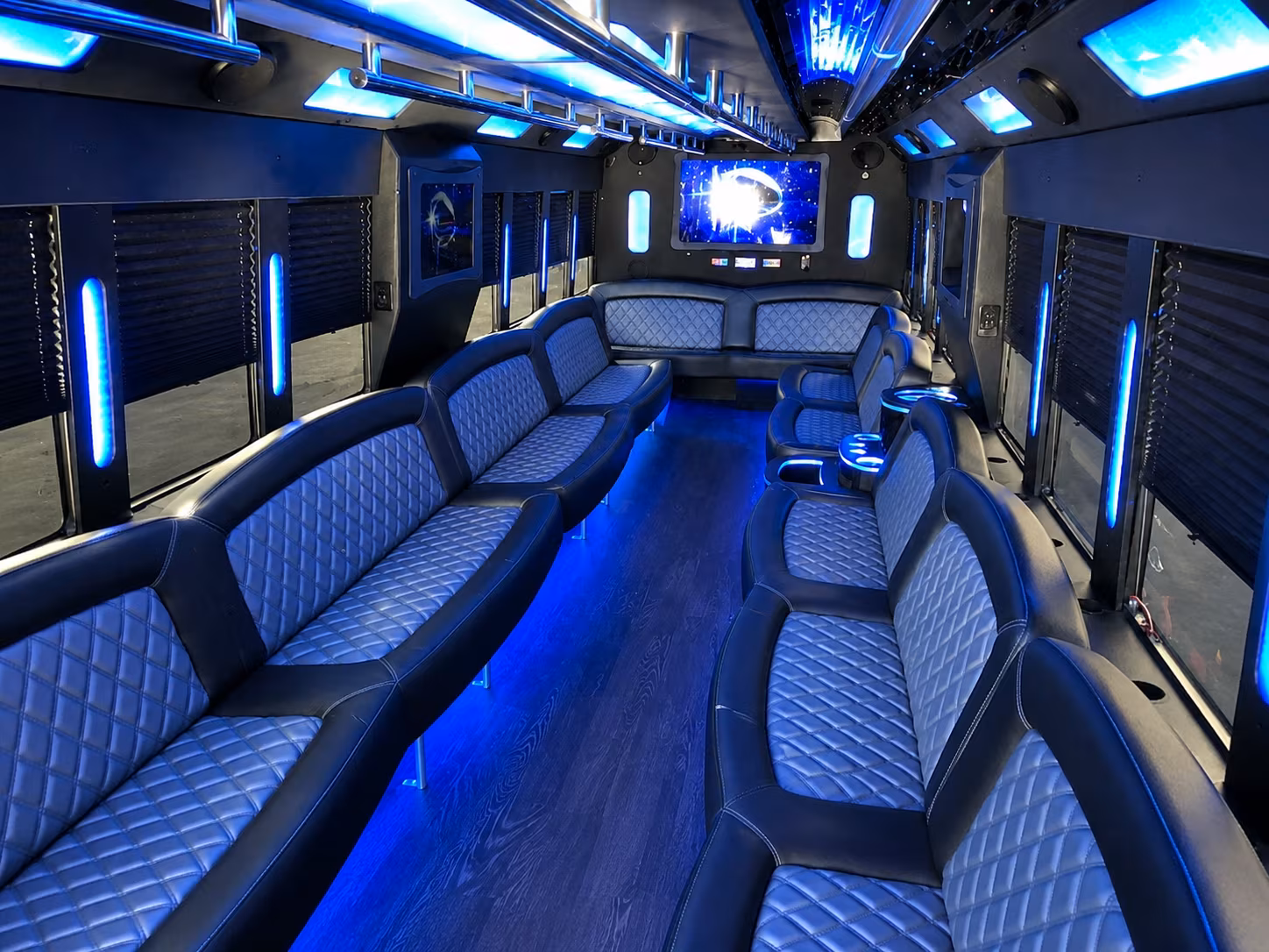 25 Passenger Party Bus Inside