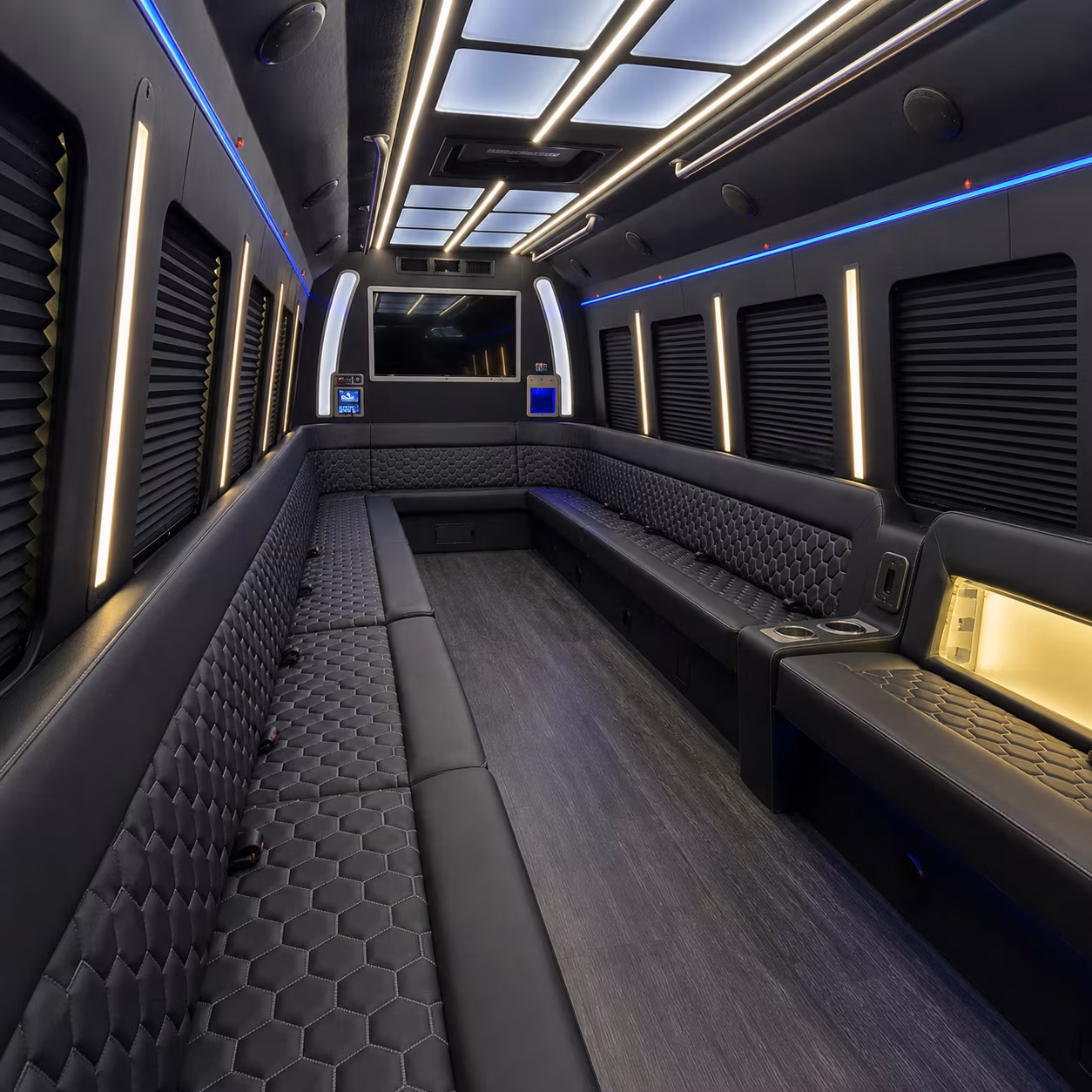 40 Passenger Party Bus Inside