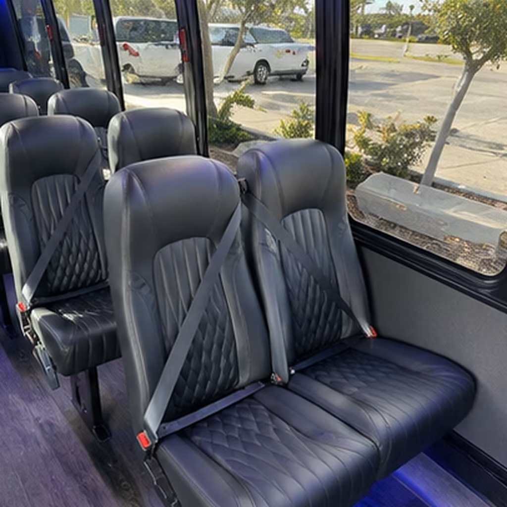 McAllen Corporate Transportation party bus interior