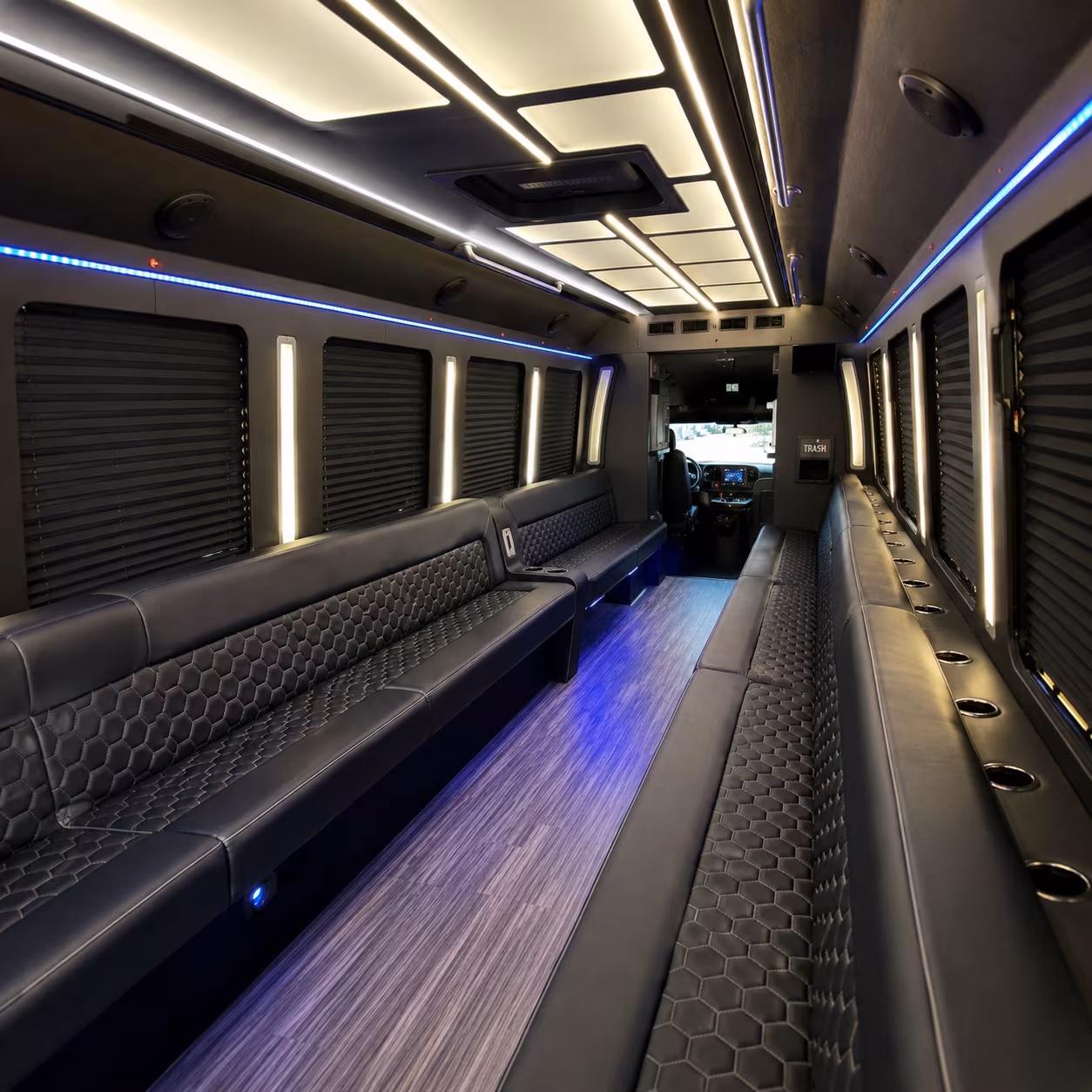 McAllen Private Event Transportation party bus exterior