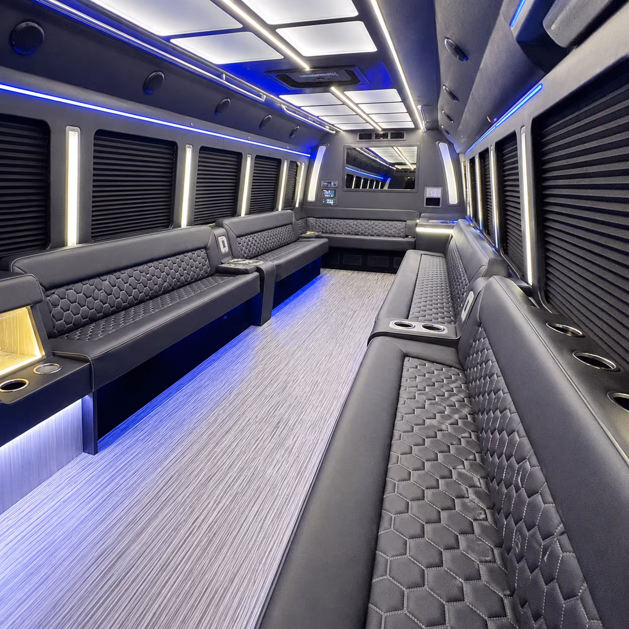 McAllen Private Event Transportation party bus exterior