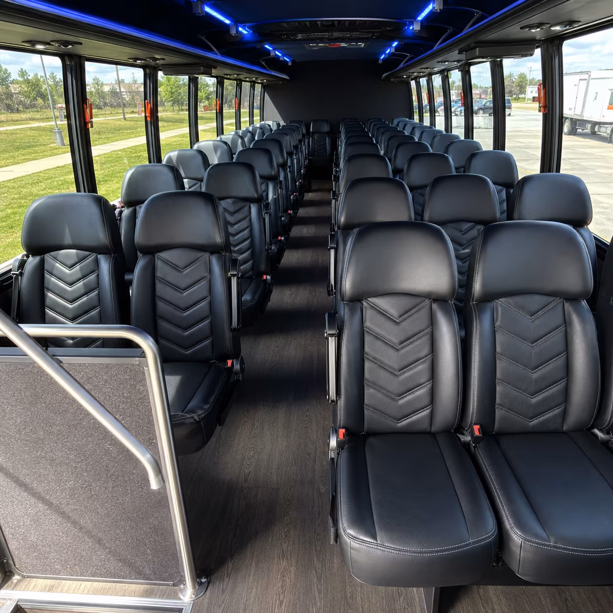 McAllen School Event Transportation party bus exterior