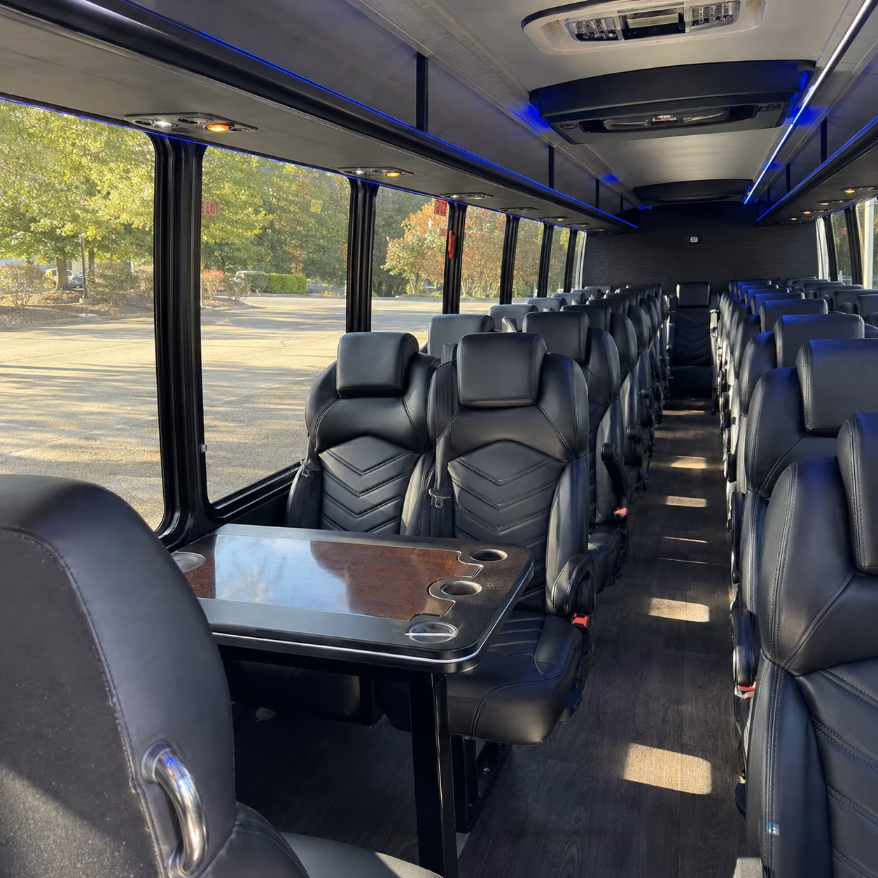 McAllen School Event Transportation party bus exterior