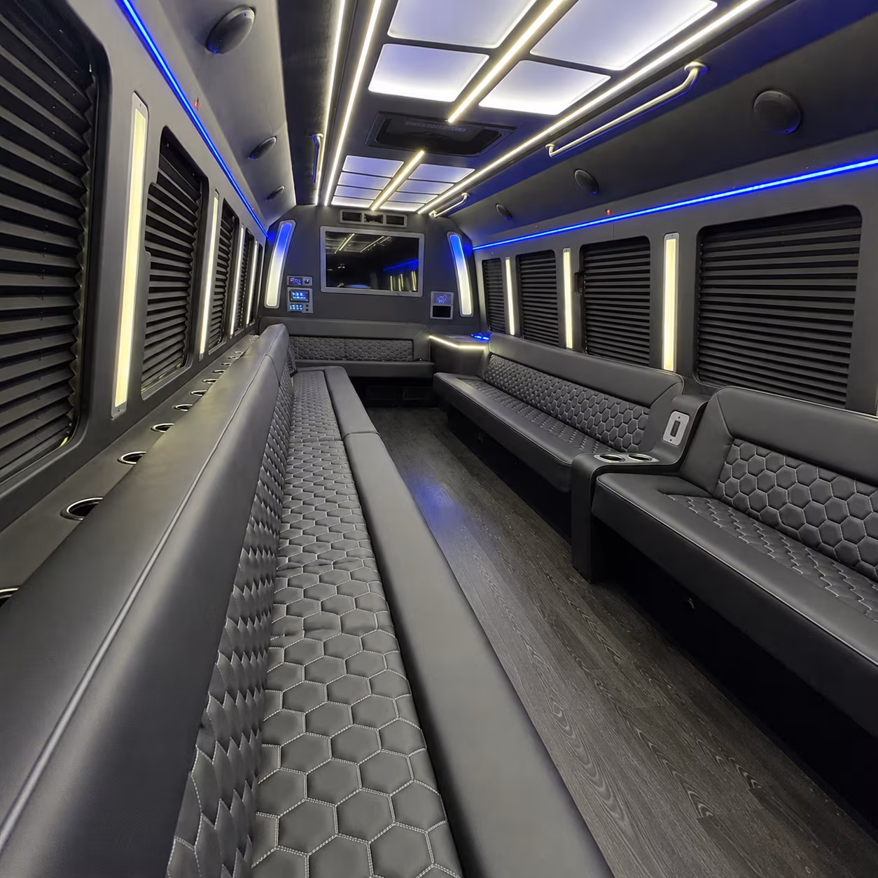 McAllen Sporting Event Transportation party bus exterior