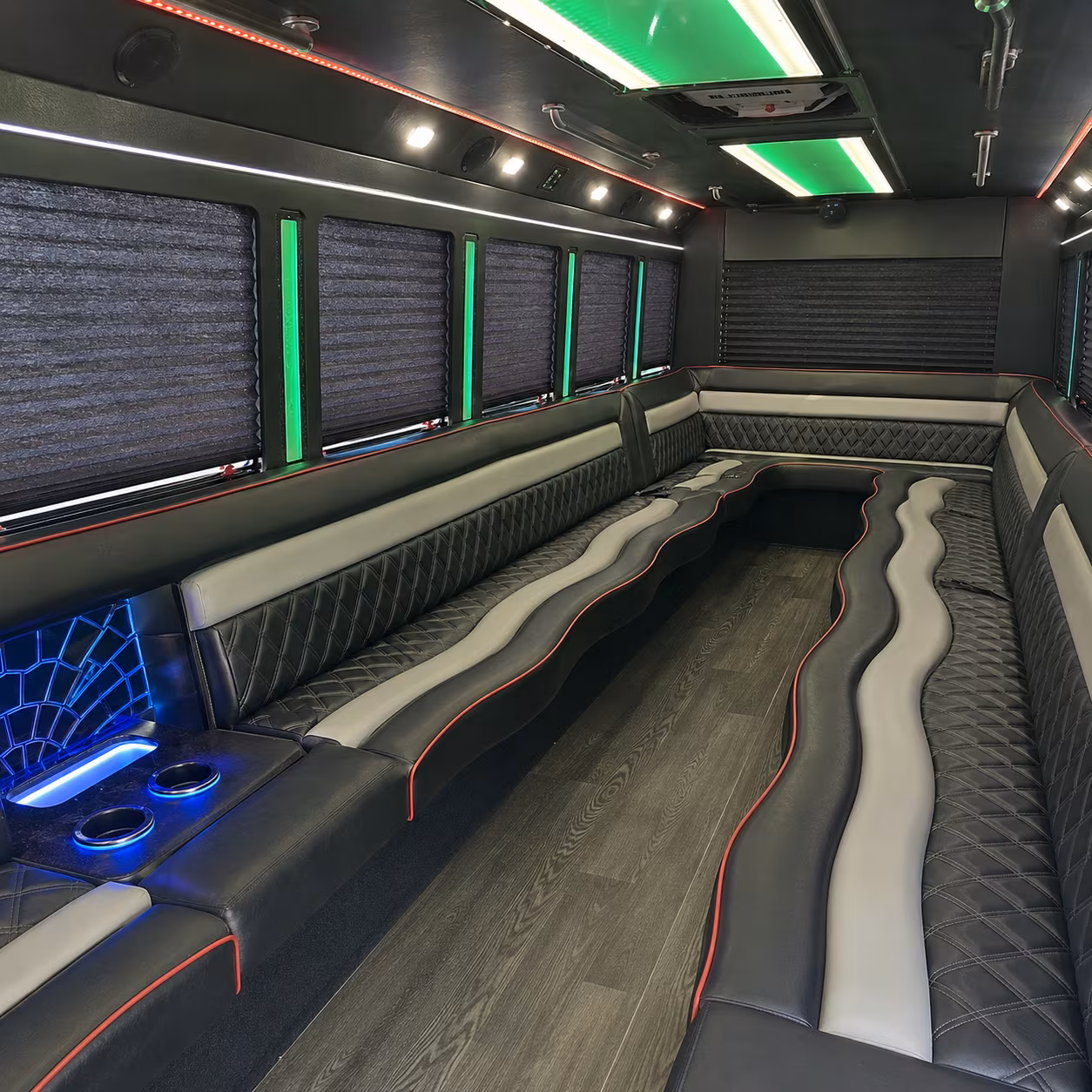 McAllen Sporting Event Transportation party bus exterior