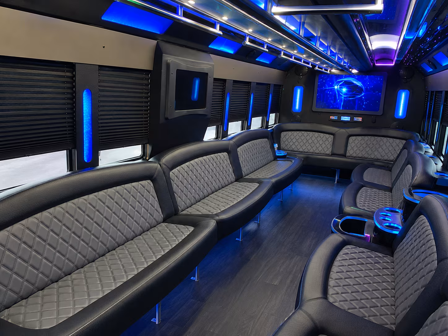 McAllen Wedding Transportation party bus exterior