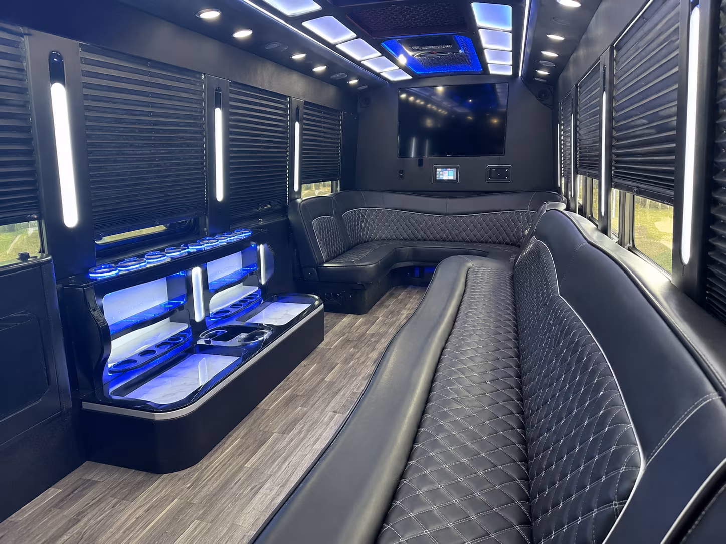 McAllen Winery Tour & Pub Crawl Transportation party bus interior