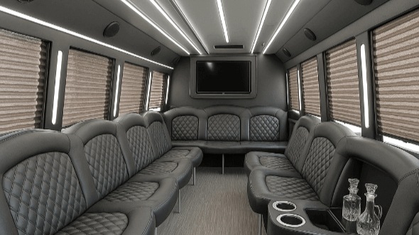 Interior of McAllen Party Bus Company's 30 Passenger Party Bus in McAllen
