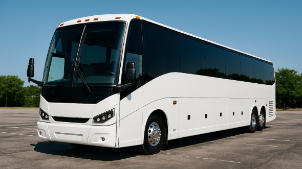 Exterior of Charter Bus Company McAllen's 46 Passenger Charter Bus in McAllen