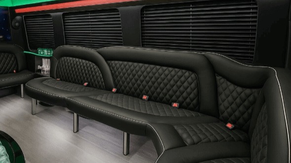mcallen 14 passenger sprinter limousine interior