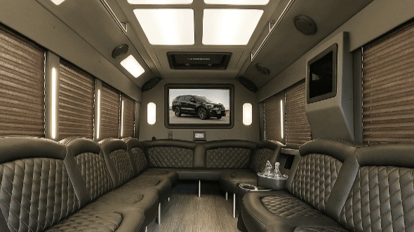 mcallen 40 passenger party bus interior